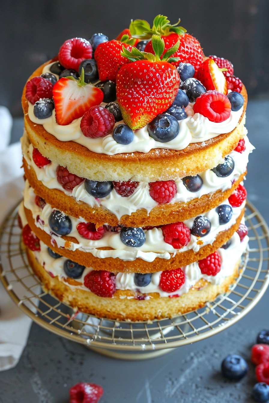 Berry Chantilly Cream Cake Recipe