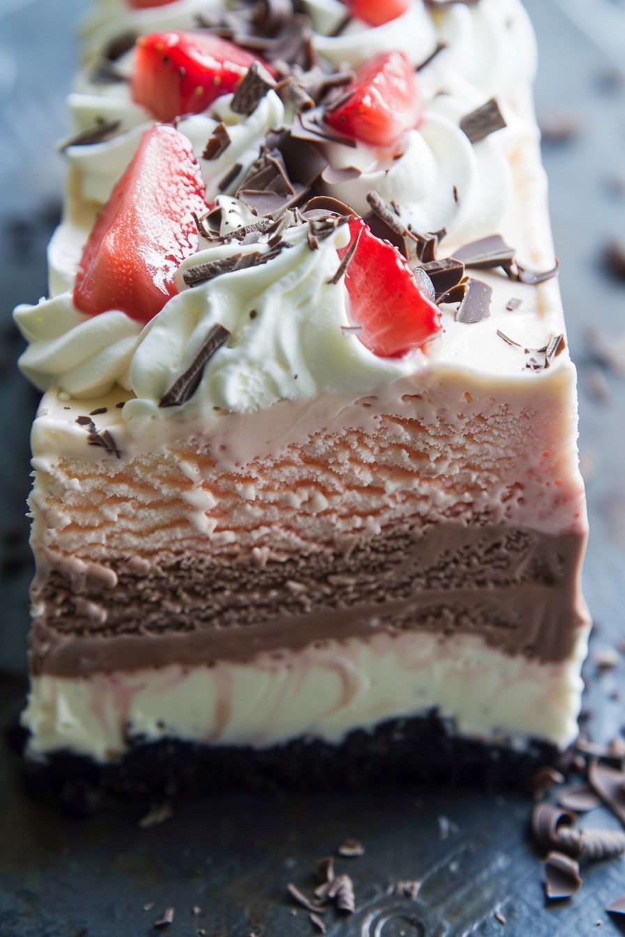 Neapolitan Ice Cream Cake Recipe