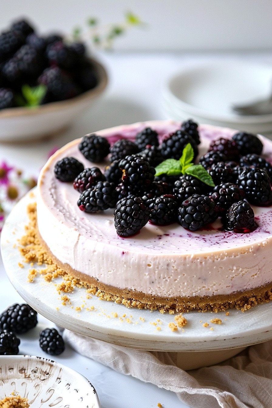 No Bake Blackberry Cheesecake Recipe