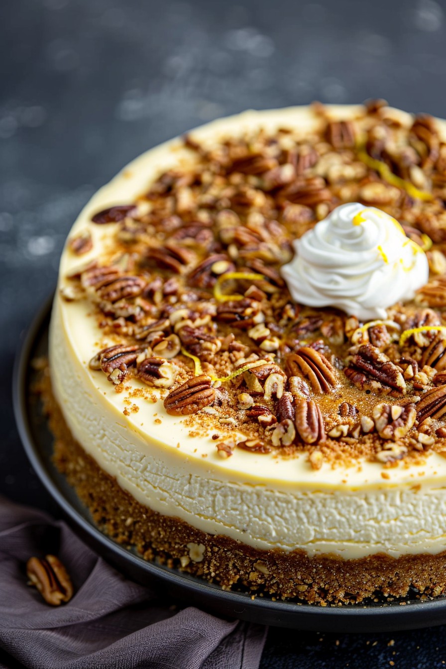 Pecan Crusted Cheesecake Recipe