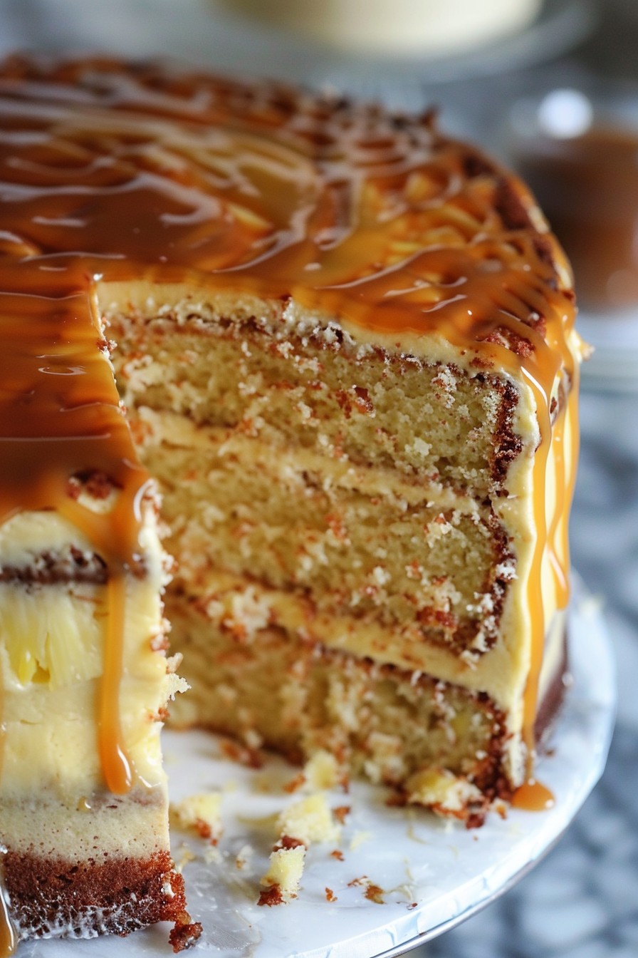 Pineapple Caramel Cake Recipe