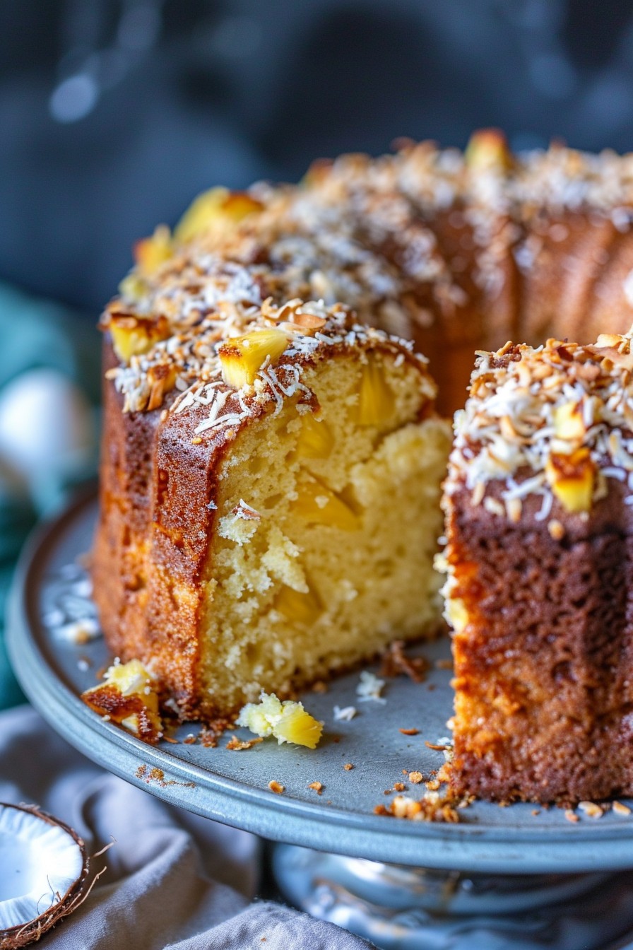 Pineapple Coconut Pound Cake Recipe