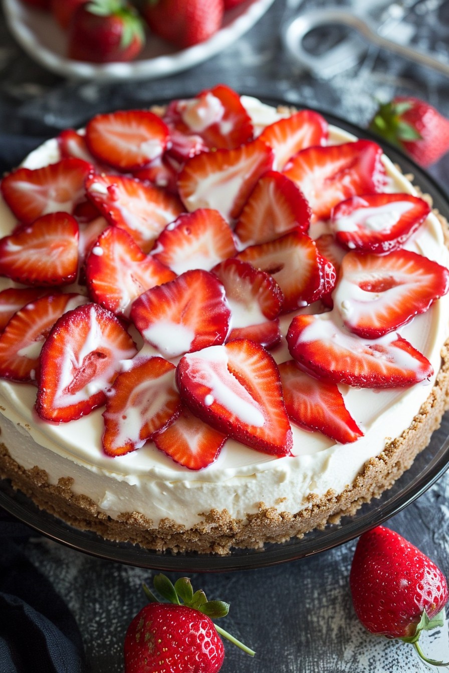 Strawberry Cheesecake No Bake Recipe
