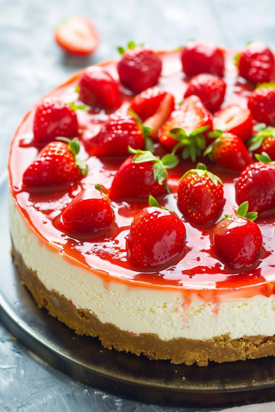 Strawberry Cheesecake Recipe With Real Strawberries