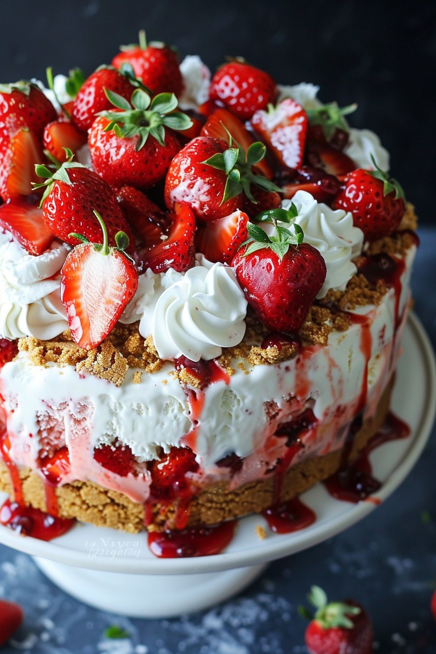 Strawberry Shortcake Ice Cream Cake Recipe