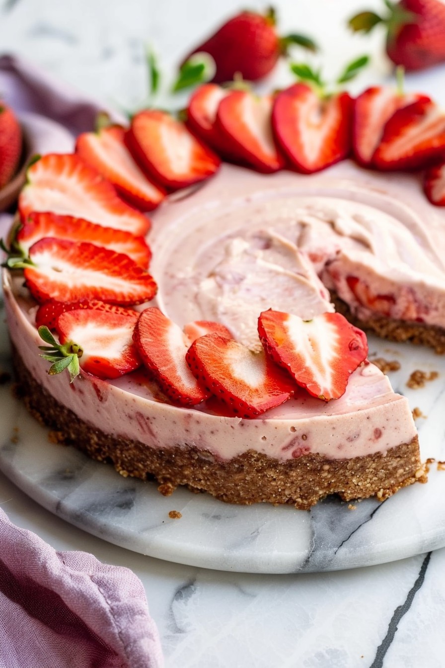 Vegan Strawberry Cheesecake Recipe
