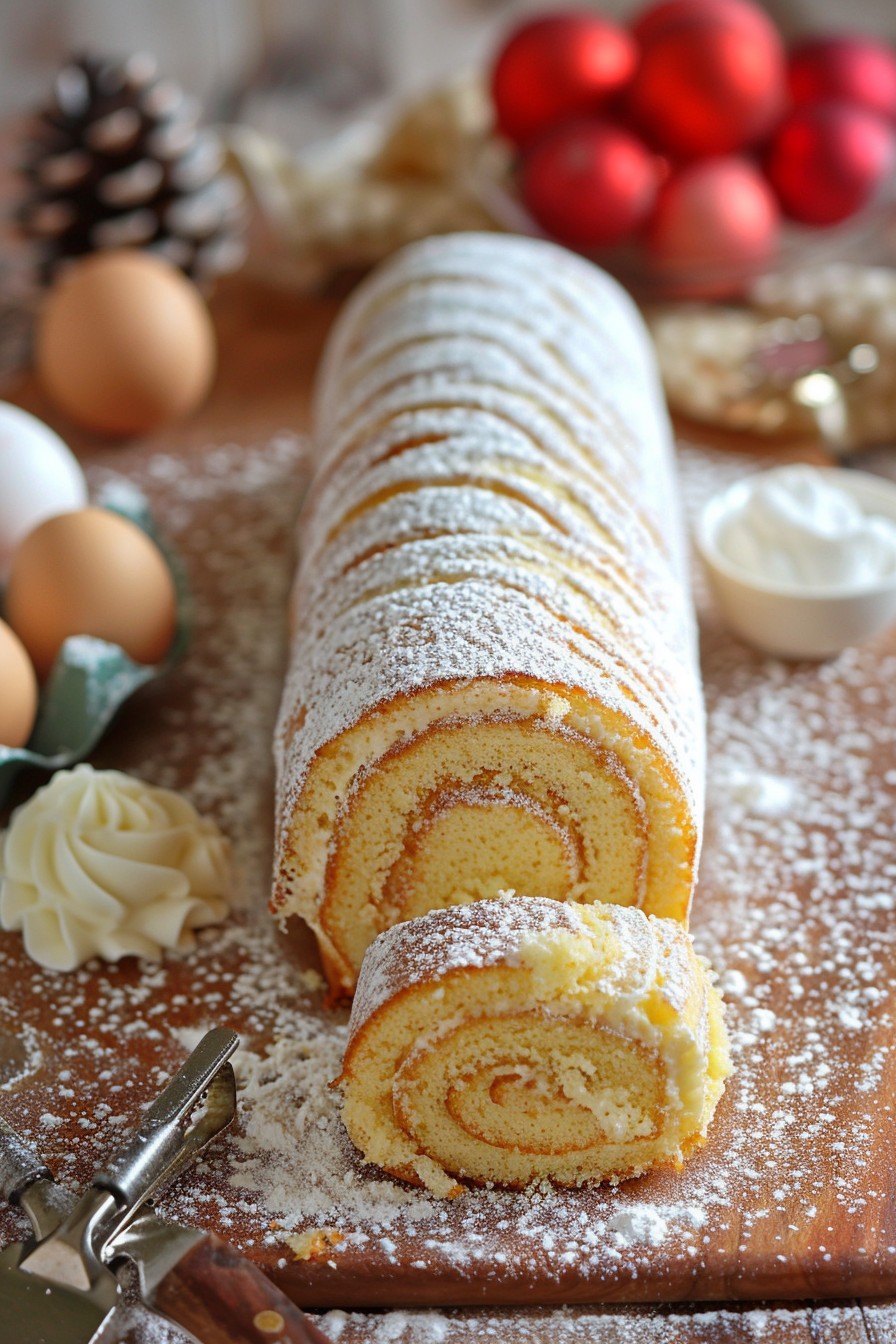 Yule Log Recipe Vanilla Cake